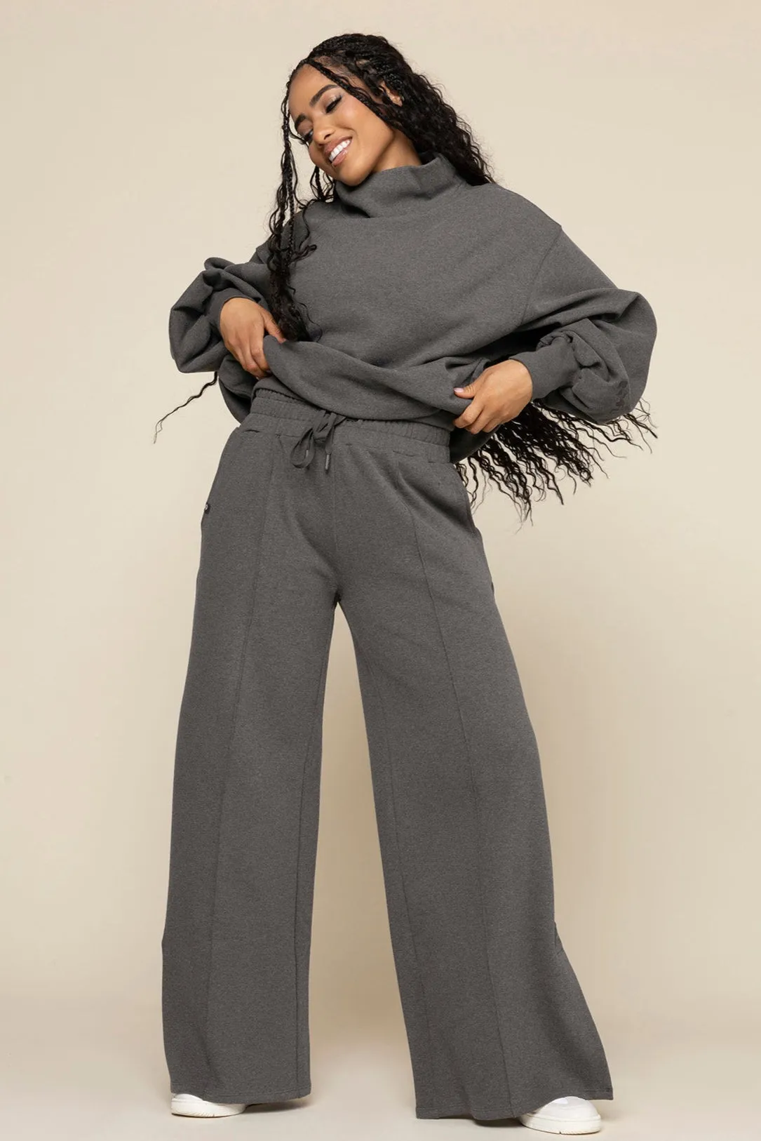 Perfect Plane Pants - Charcoal Heather sold by POPFLEX