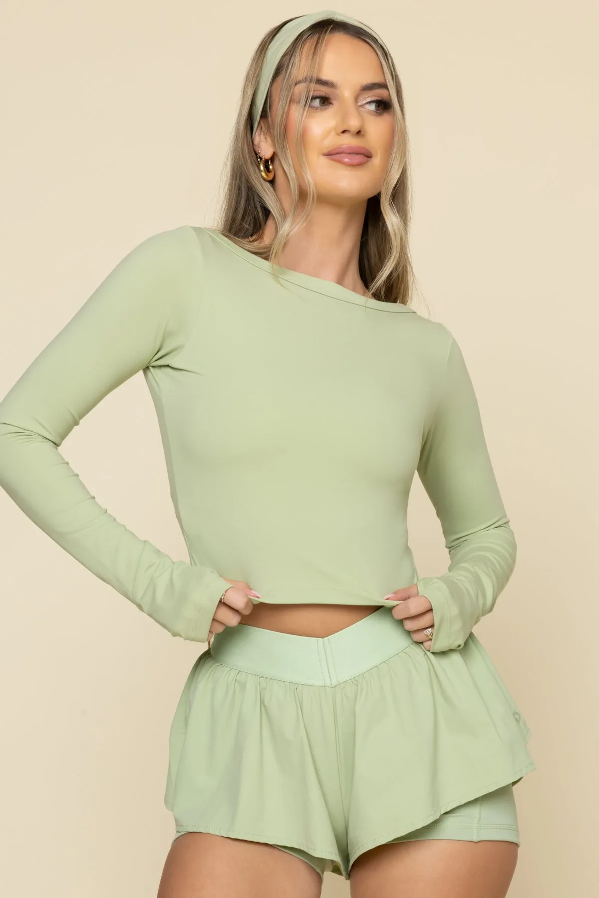 Your Favorite Long Sleeve Reversible Top - Pistachio sold by POPFLEX product image thumbnail 2