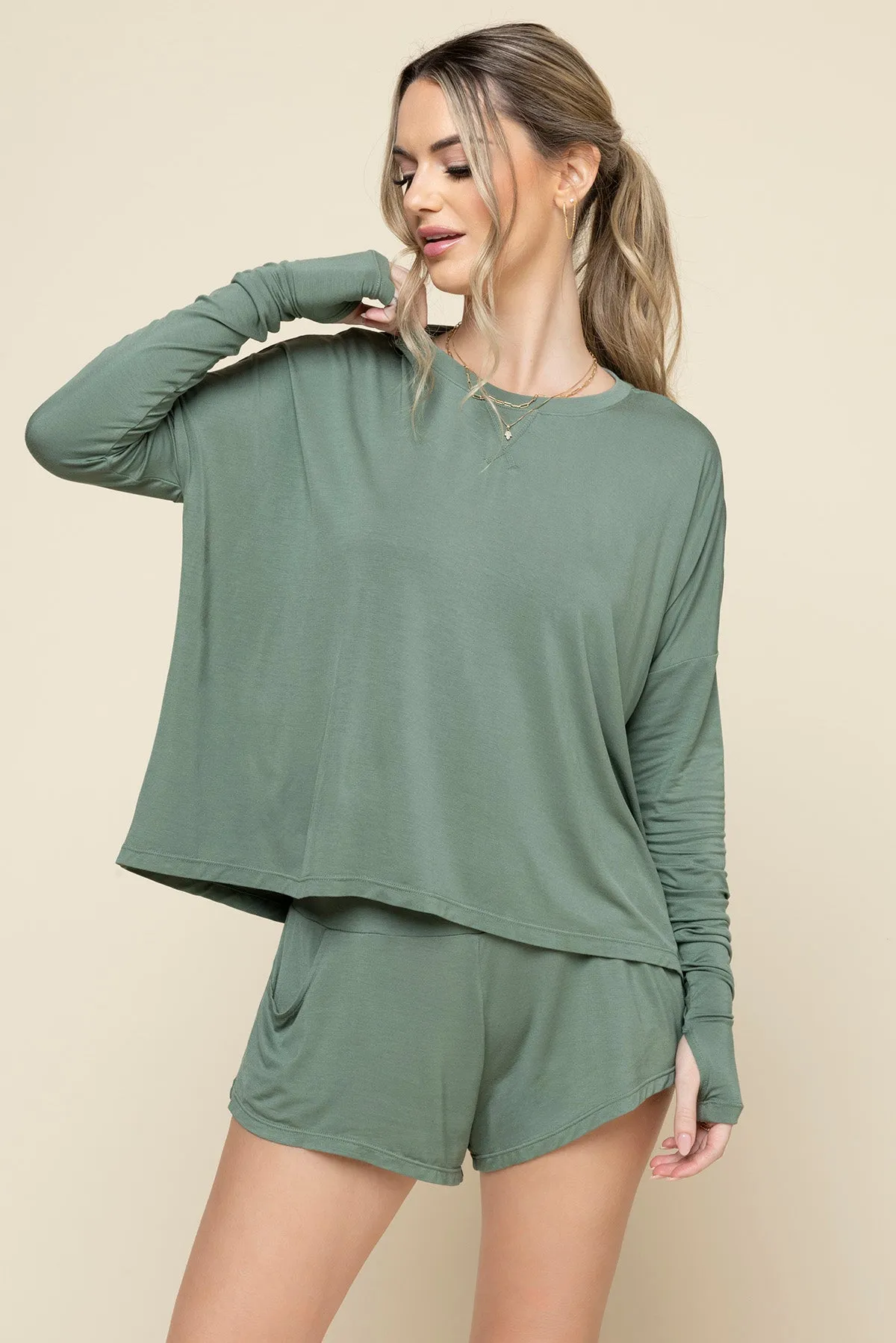 Perfect Lounge Shorts - Leaf Green sold by POPFLEX product image thumbnail 4