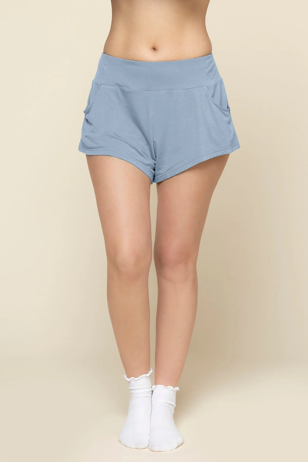 Perfect Lounge Shorts - Dusty Blue sold by POPFLEX product image thumbnail 2