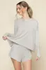 The Perfect Long Sleeve Top - Heather Grey sold by POPFLEX