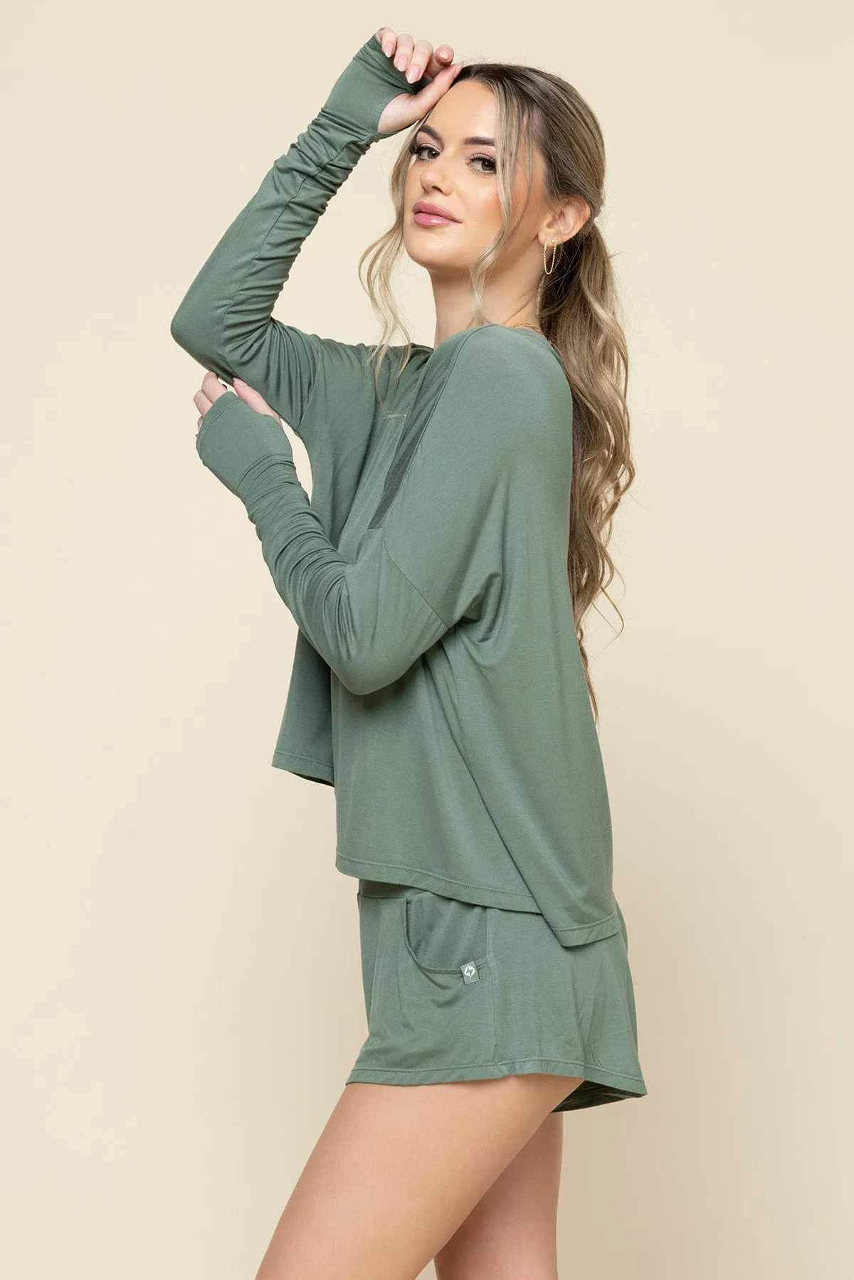 The Perfect Long Sleeve Top - Leaf Green sold by POPFLEX product image thumbnail 5