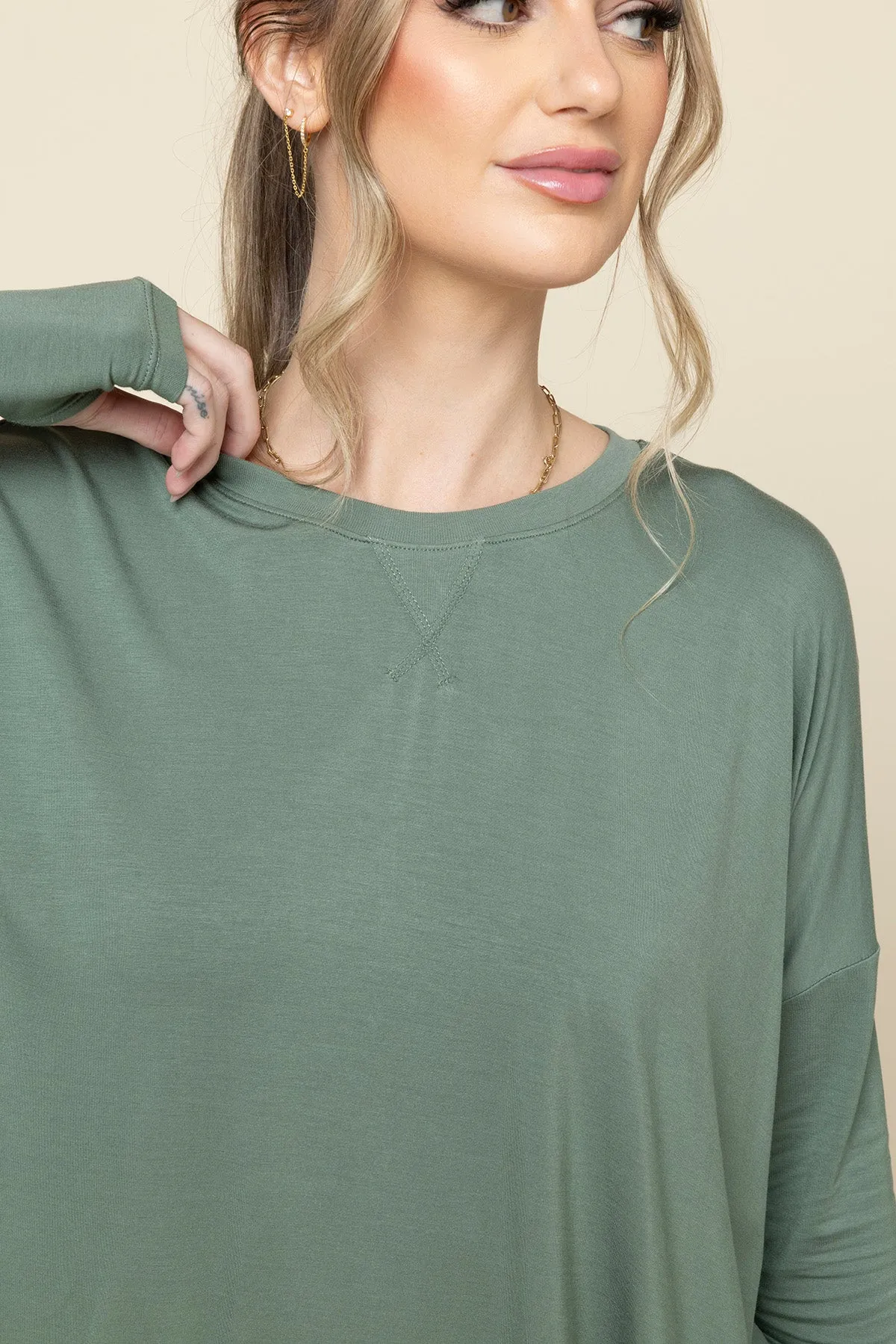 The Perfect Long Sleeve Top - Leaf Green sold by POPFLEX product image thumbnail 2