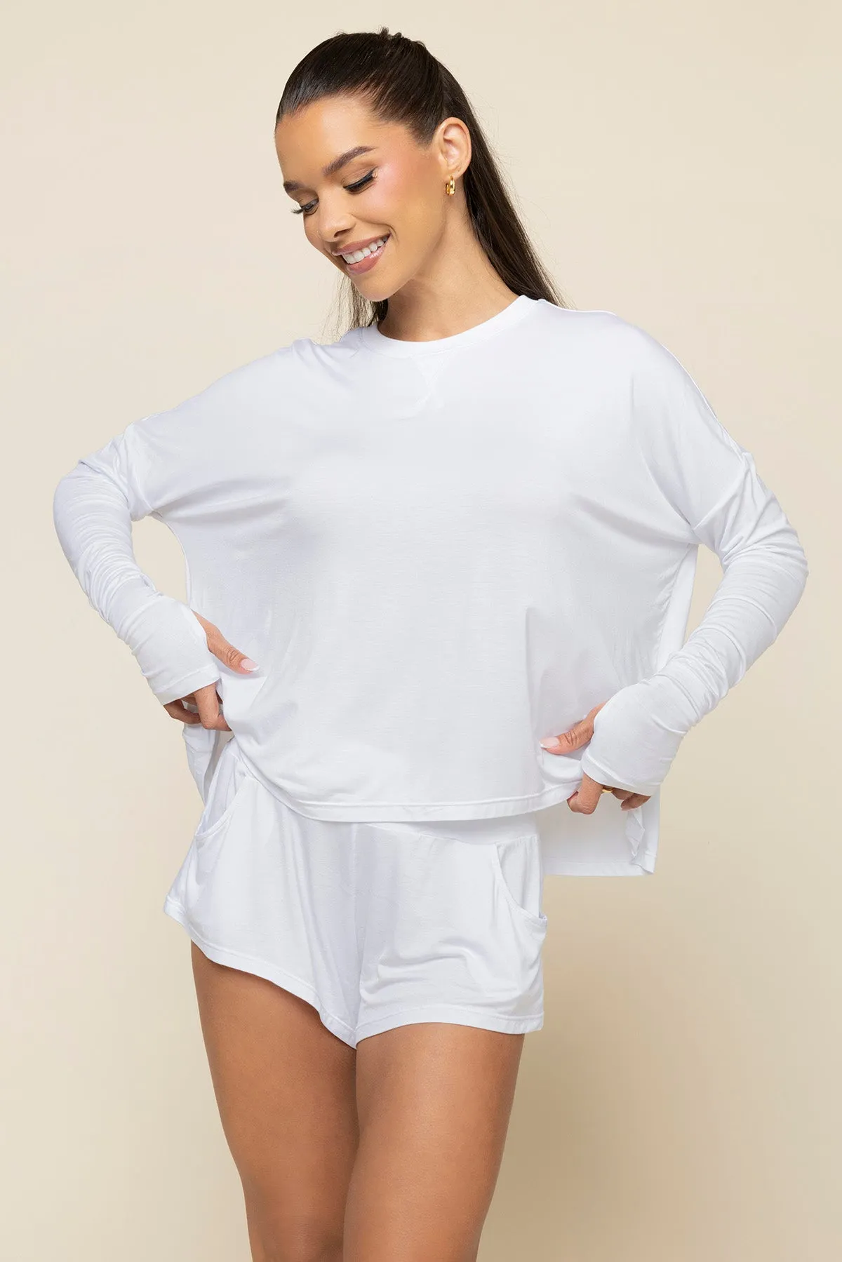 The Perfect Long Sleeve Top - White sold by POPFLEX product image thumbnail 2