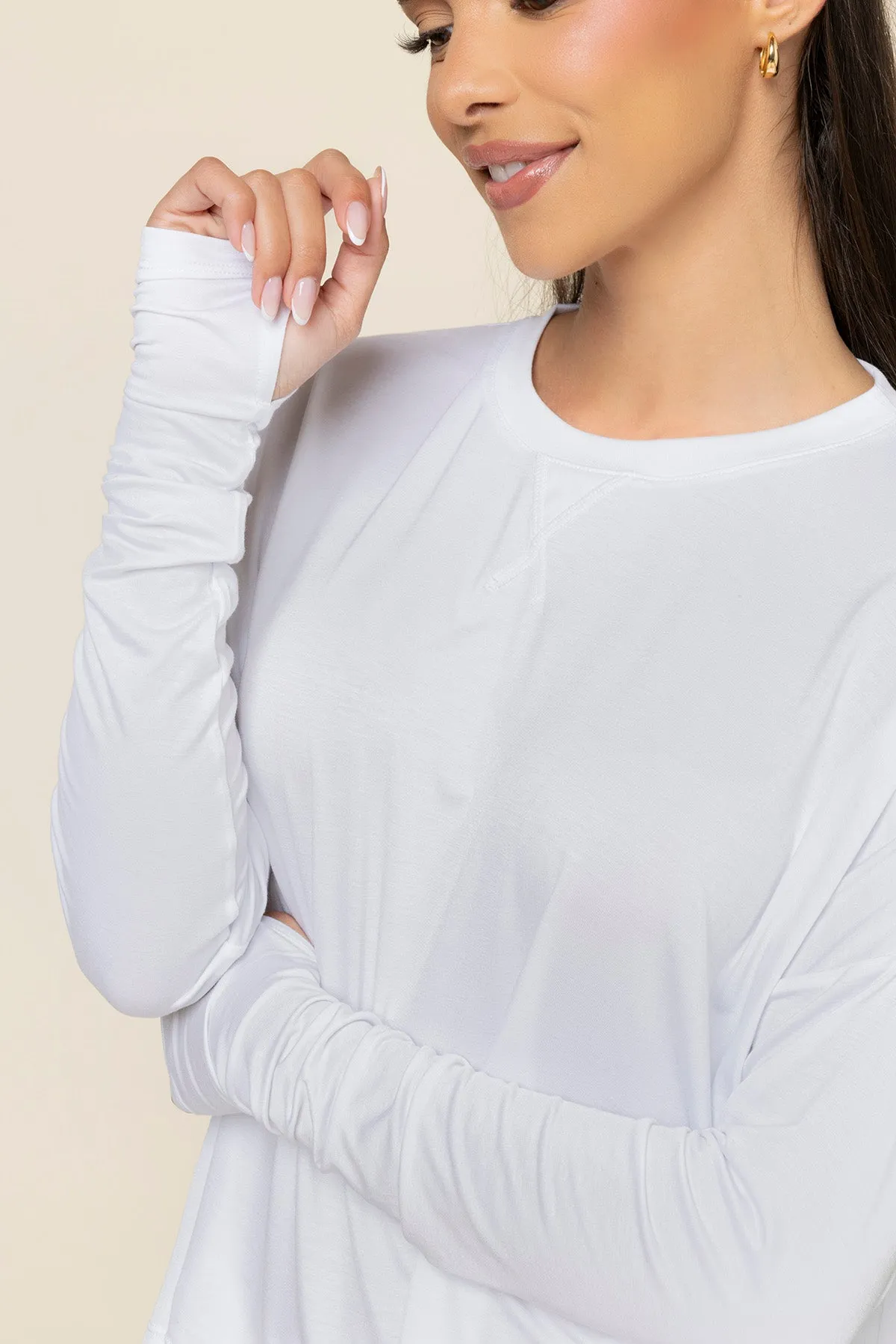 The Perfect Long Sleeve Top - White sold by POPFLEX product image thumbnail 3