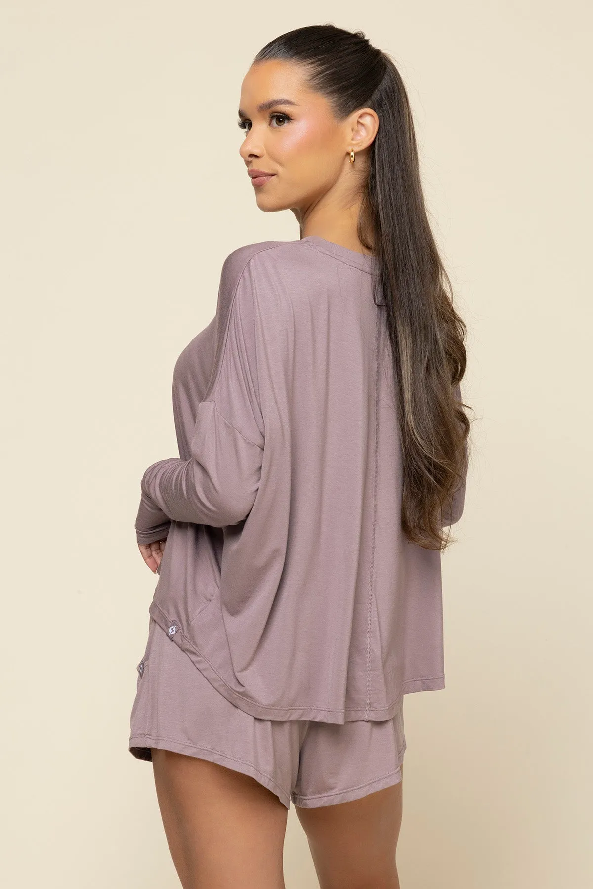 The Perfect Long Sleeve Top - Dusty Mauve sold by POPFLEX product image thumbnail 5