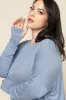 The Perfect Long Sleeve Top - Dusty Blue sold by POPFLEX