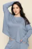 The Perfect Long Sleeve Top - Dusty Blue sold by POPFLEX