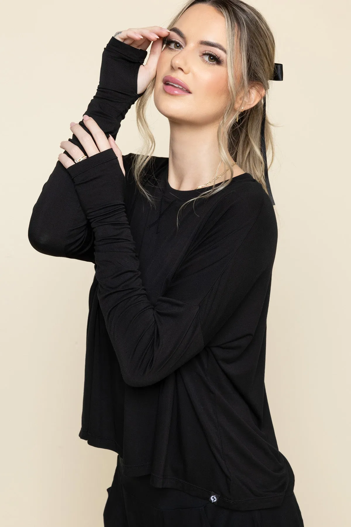 The Perfect Long Sleeve Top - Black sold by POPFLEX product image thumbnail 3