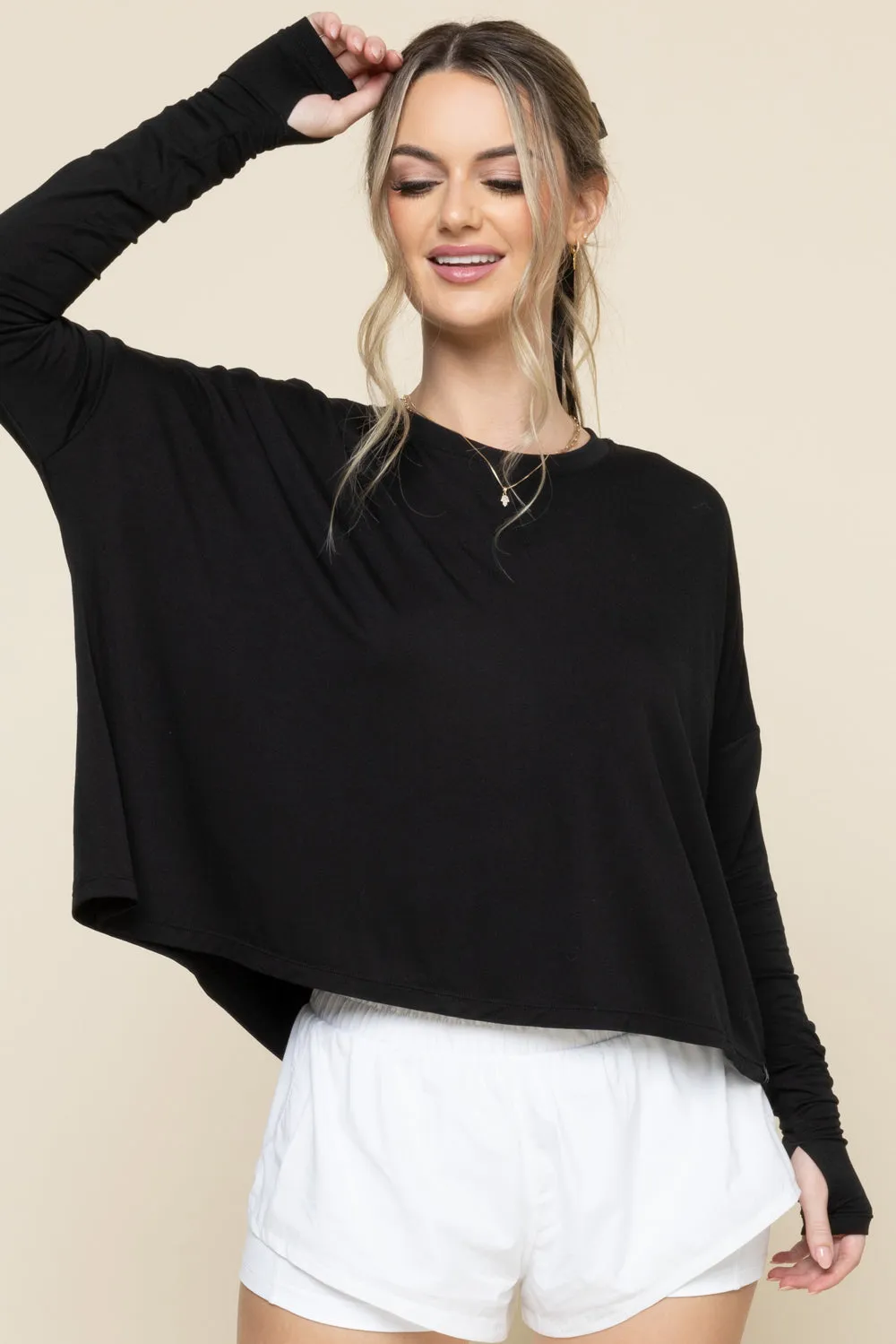 The Perfect Long Sleeve Top - Black sold by POPFLEX