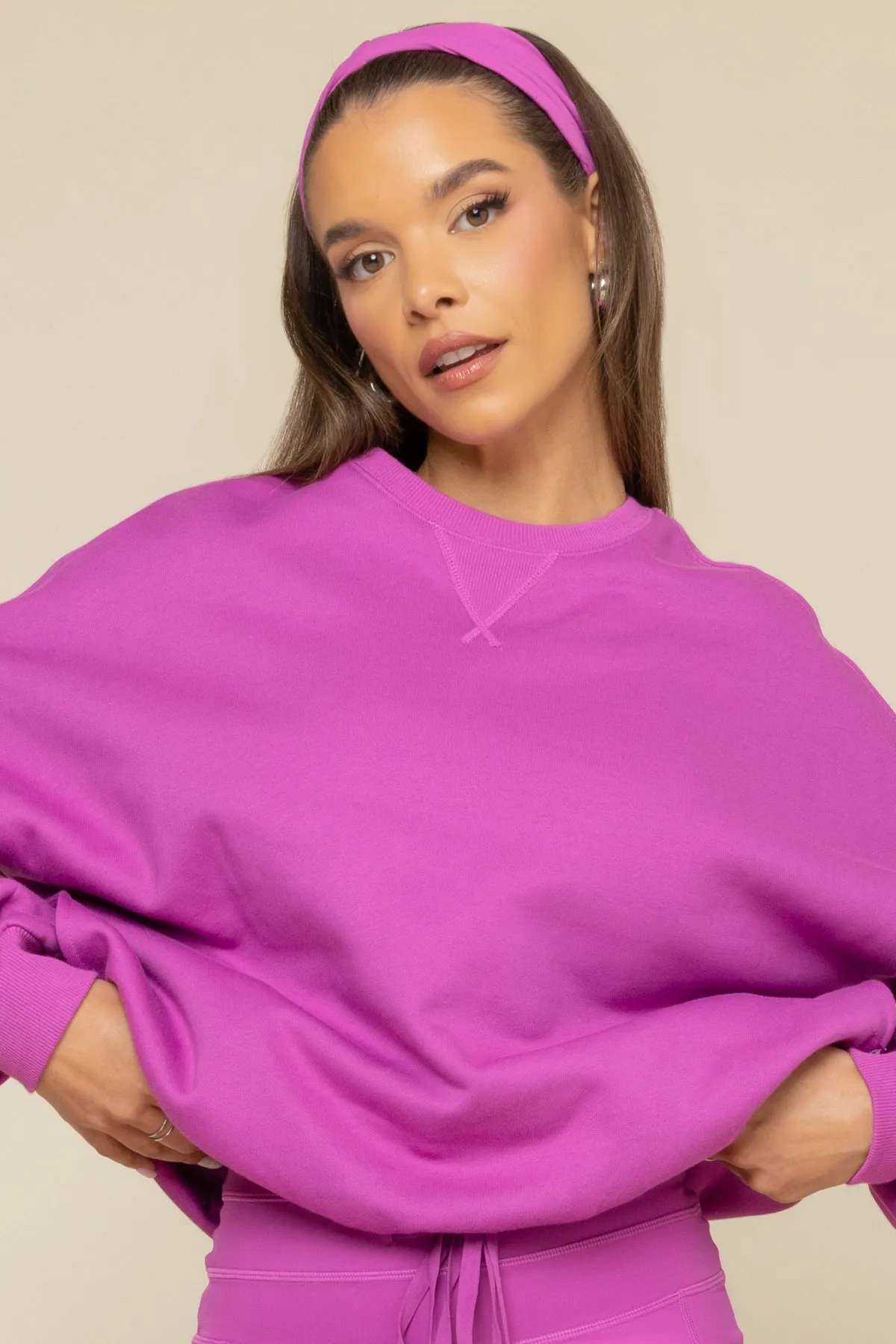 Cloud Crewneck Sweater - Royal Orchid sold by POPFLEX product image thumbnail 2