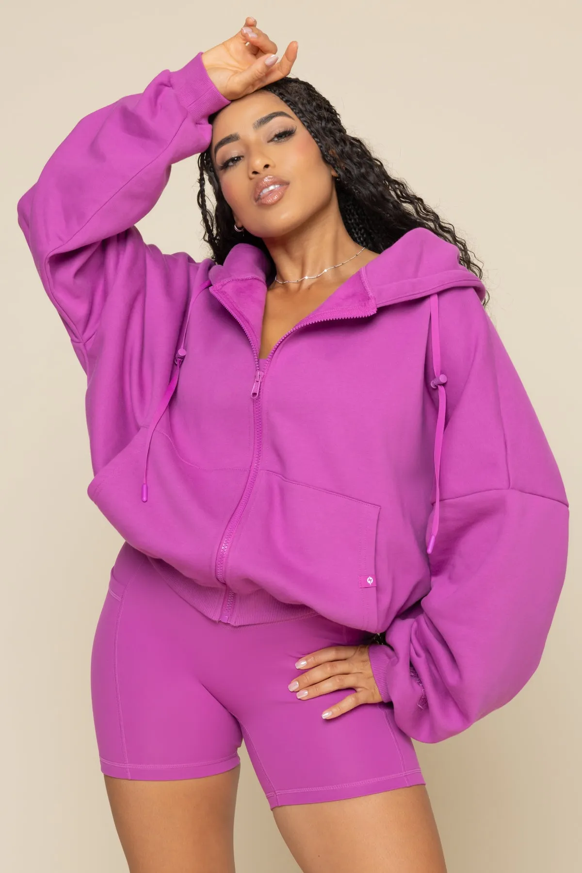 Zip Cloud Hoodie - Royal Orchid sold by POPFLEX product image thumbnail 5