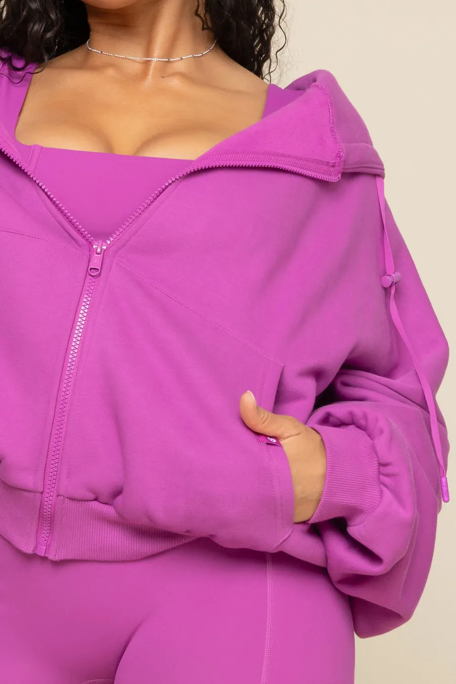 Zip Cloud Hoodie - Royal Orchid sold by POPFLEX product image thumbnail 3