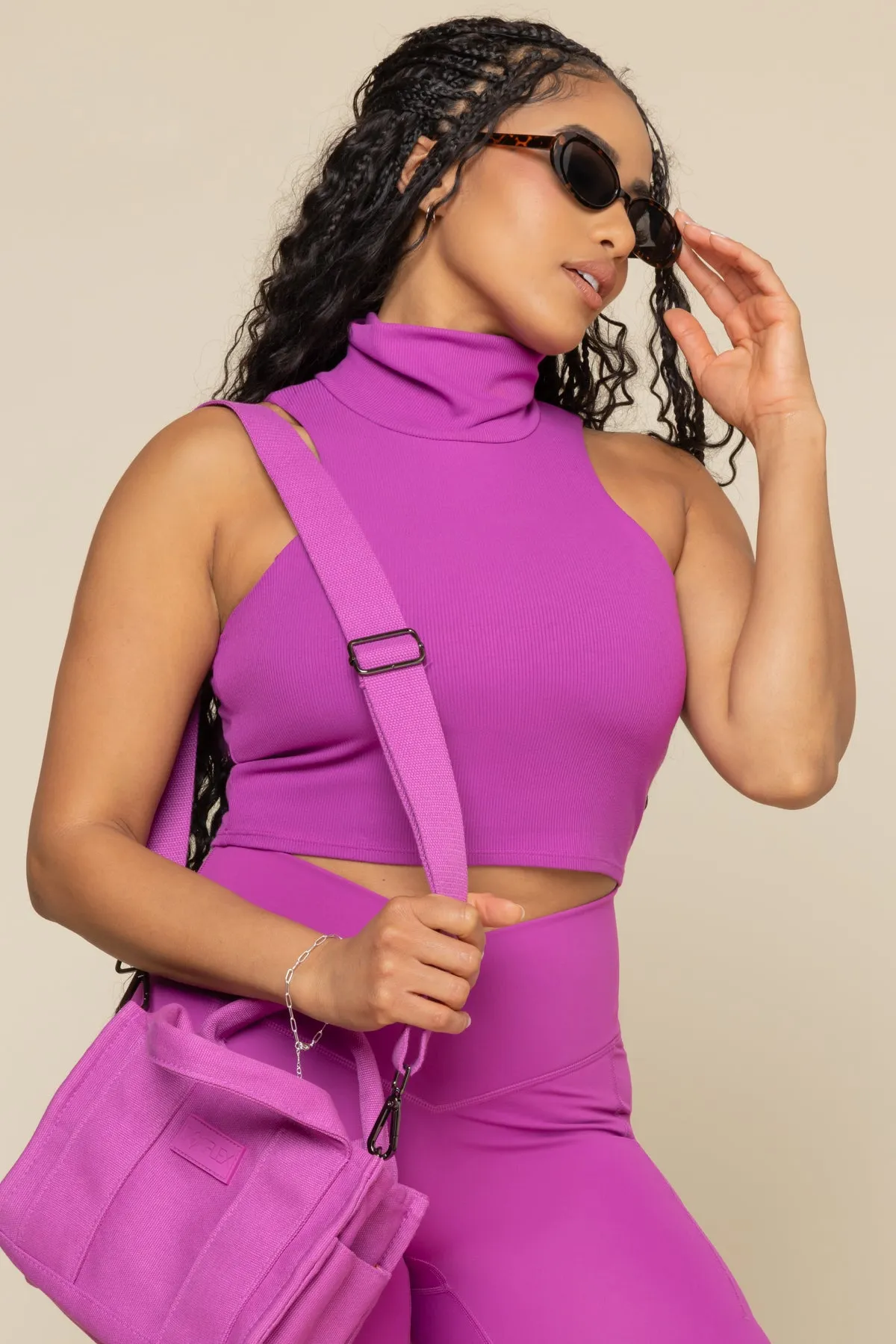 I Feel Cute Crop - Royal Orchid sold by POPFLEX