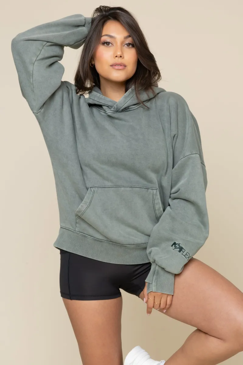 Boxy Boyfriend Hoodie - Vintage Forest Fern sold by POPFLEX