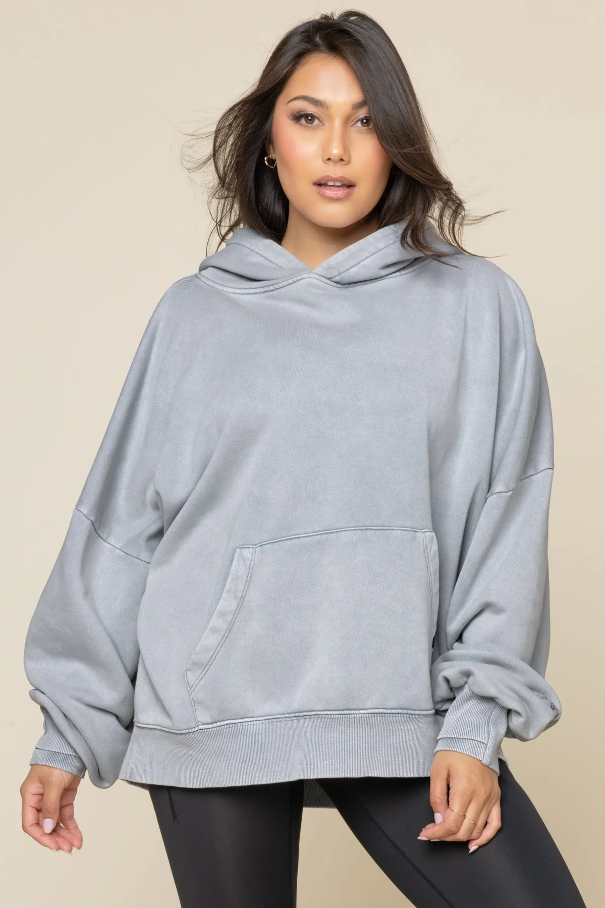 Boxy Boyfriend Hoodie - Vintage Blue Mist sold by POPFLEX product image thumbnail 2