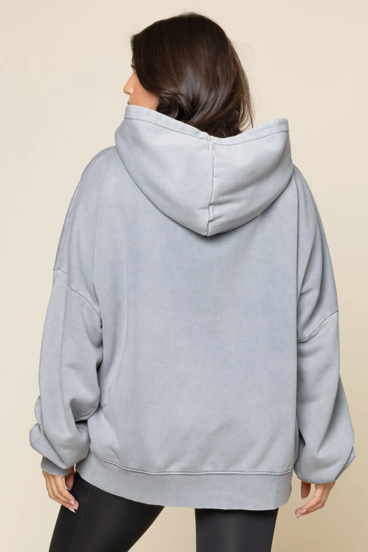 Boxy Boyfriend Hoodie - Vintage Blue Mist sold by POPFLEX product image thumbnail 3