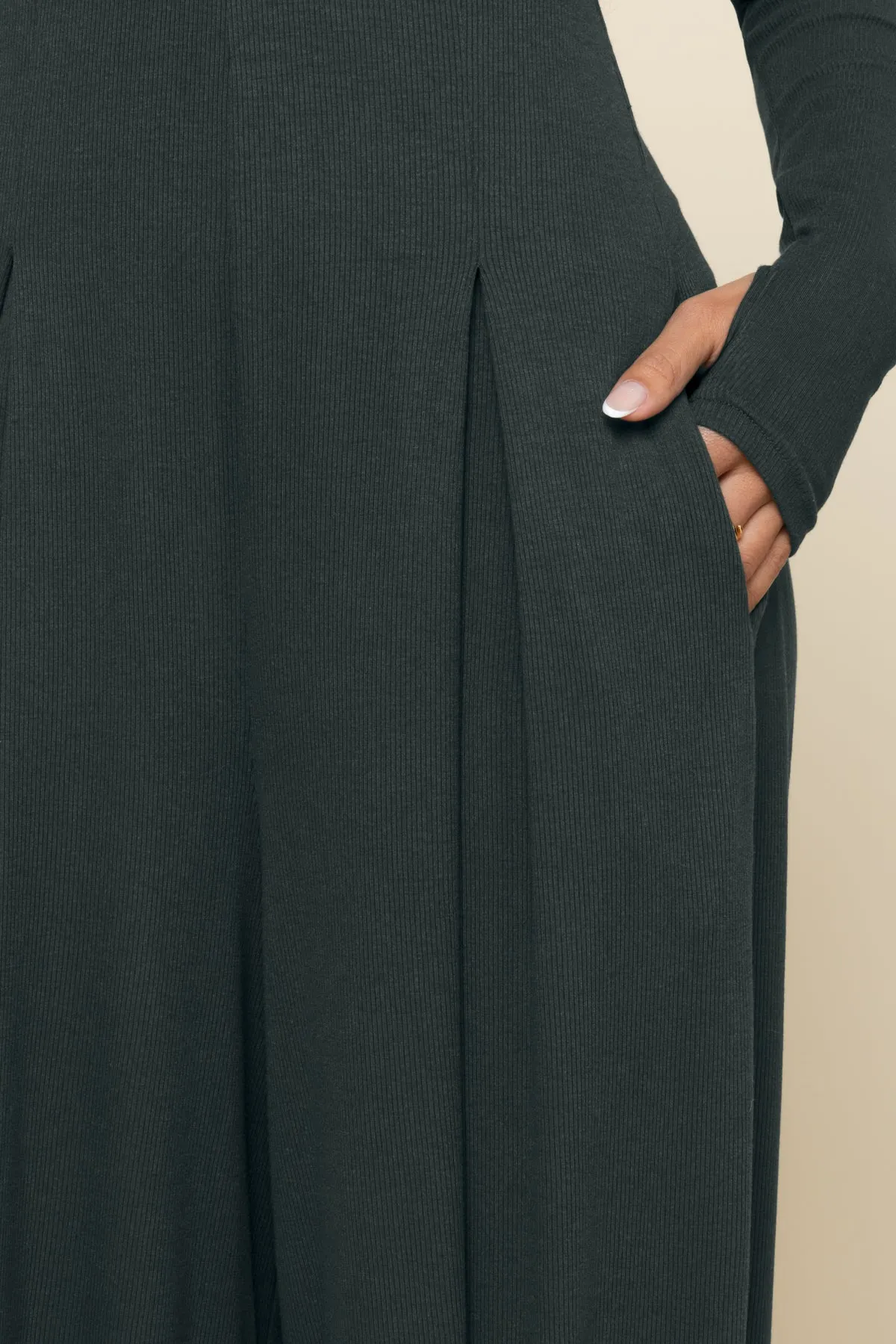 Go With The Flow Long Sleeve Jumpsuit - Deep Forest sold by POPFLEX product image thumbnail 4