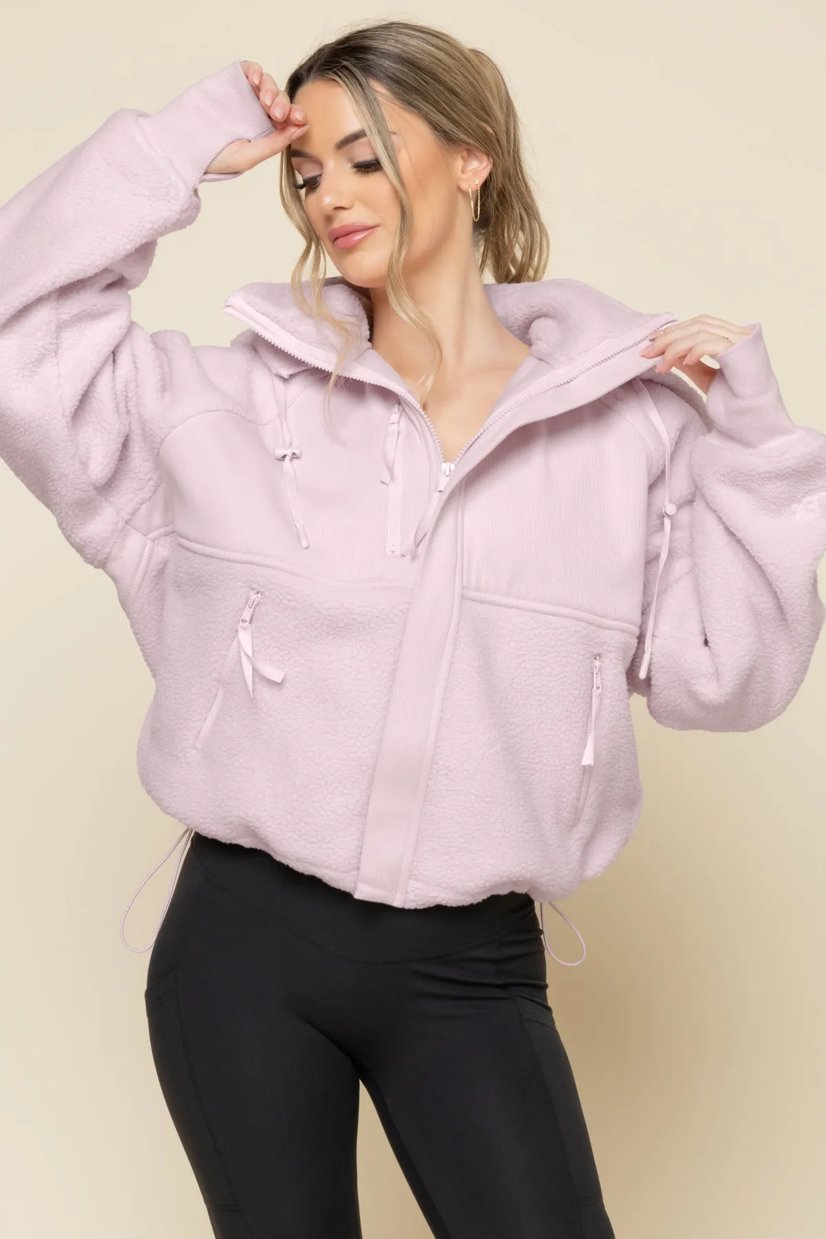 Find Your Inner Fleece Jacket - Soft Lilac sold by POPFLEX