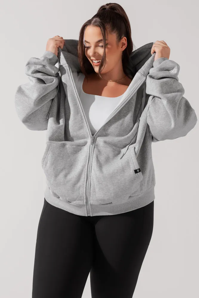 Zip Cloud Hoodie - Heather Grey sold by POPFLEX product image thumbnail 2