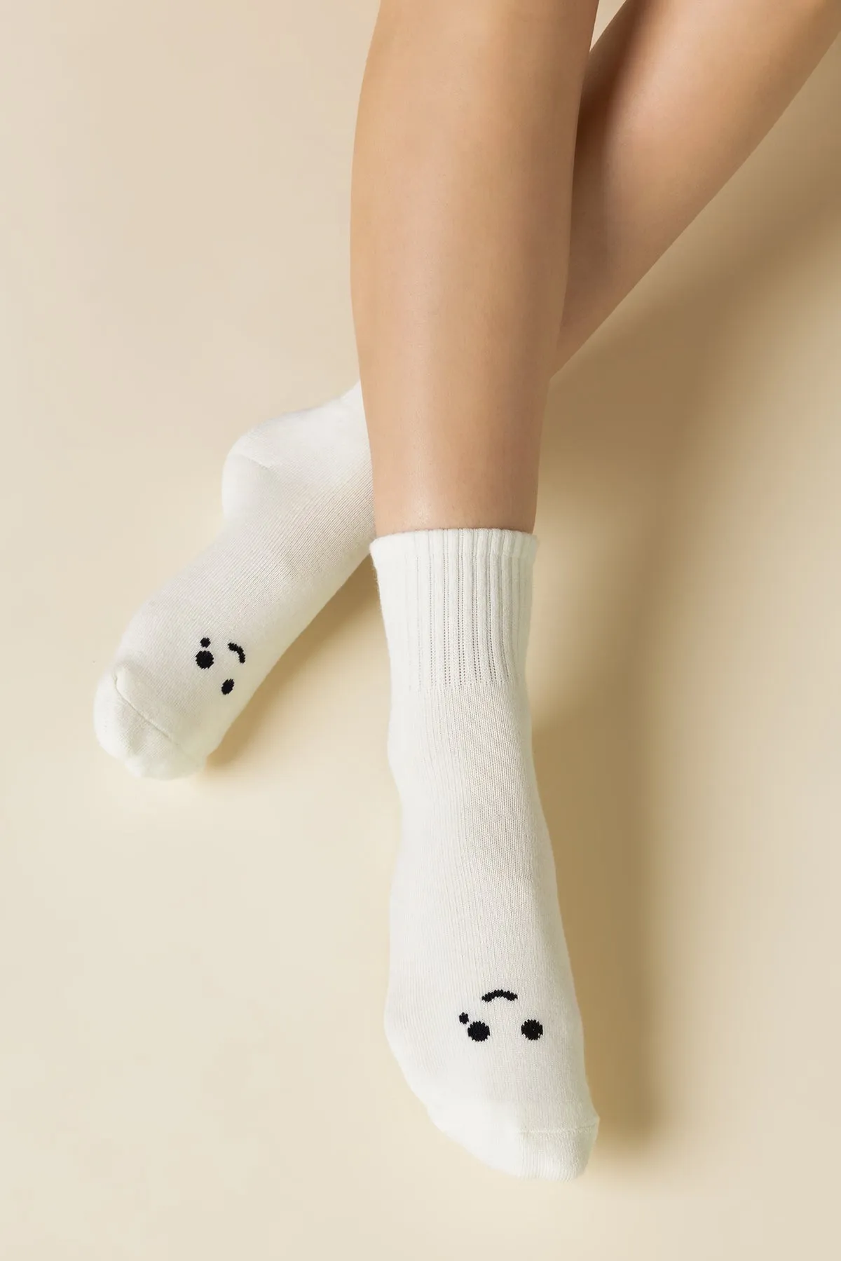 Mixed Emotions Crew Socks - Happy Cry sold by POPFLEX