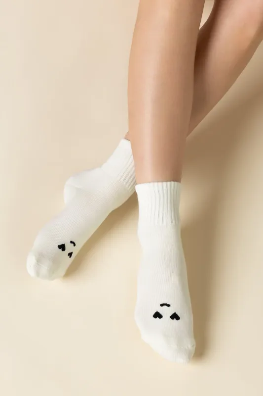 Mixed Emotions Crew Socks - Heart Eyes sold by POPFLEX