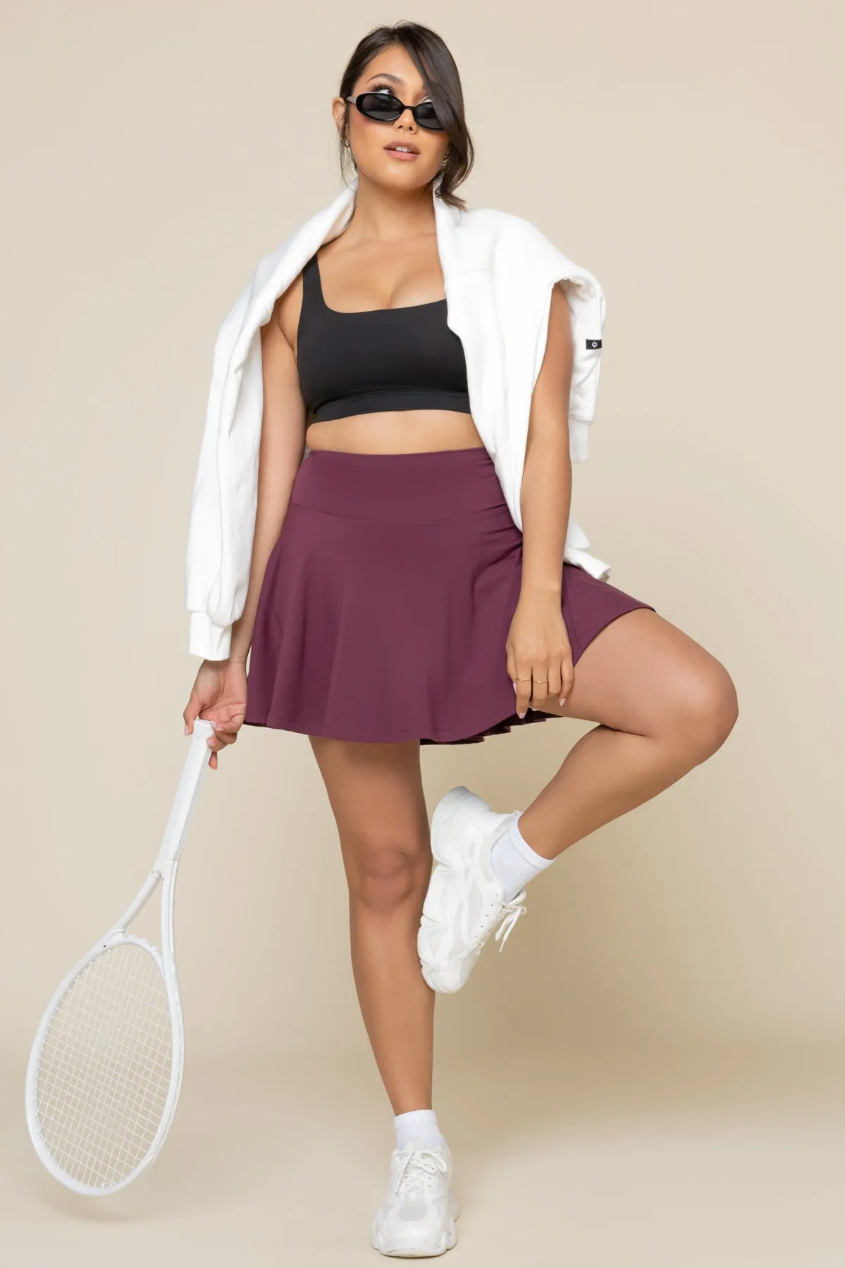 Twirl Skort (Longer) - Plum sold by POPFLEX product image thumbnail 4
