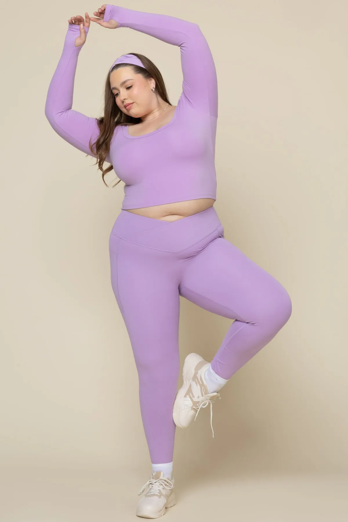 Crisscross Hourglass® Legging with Pockets - Mystic Purple sold by POPFLEX product image thumbnail 2