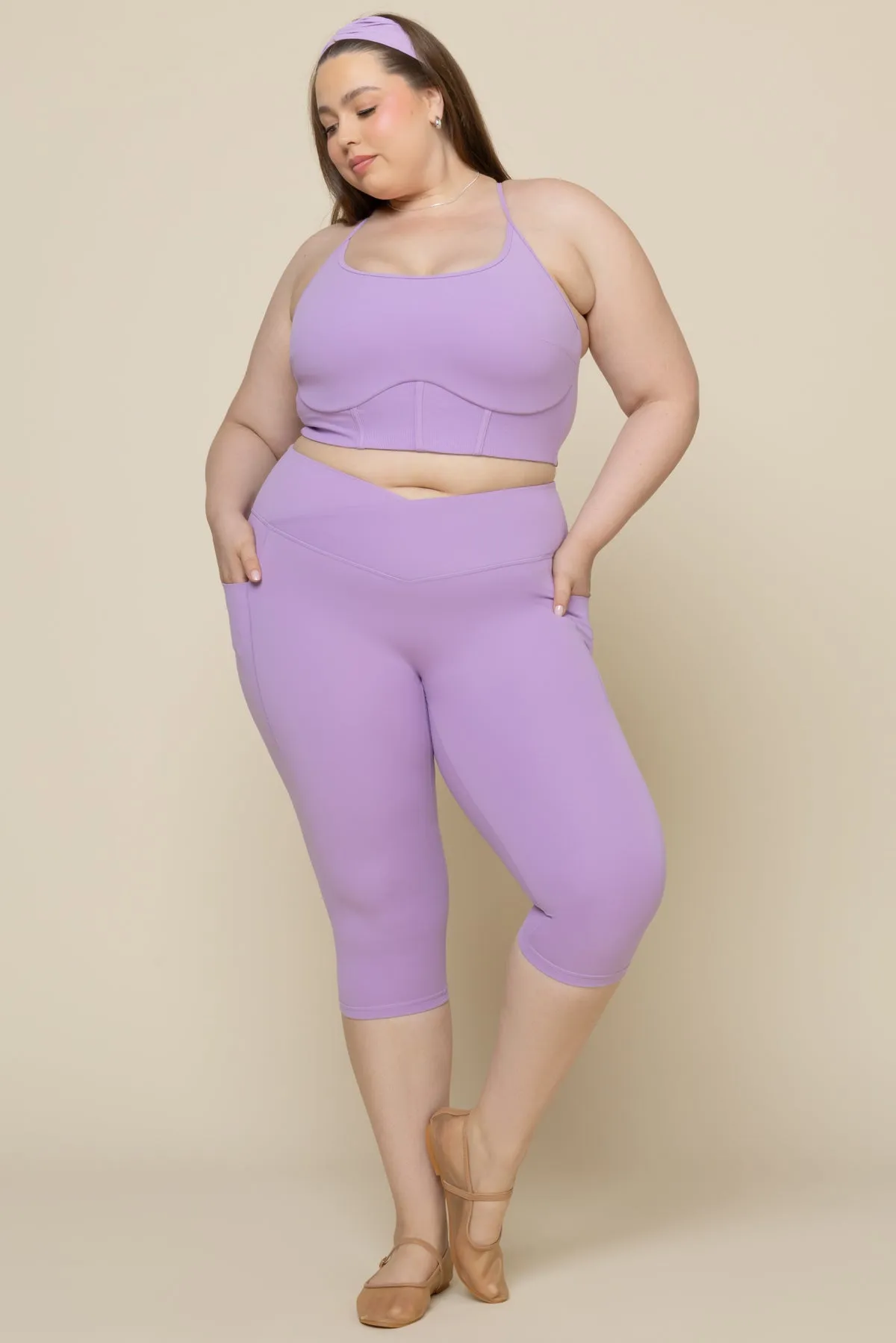 Plié Corset Crop Bralette - Mystic Purple sold by POPFLEX product image thumbnail 5