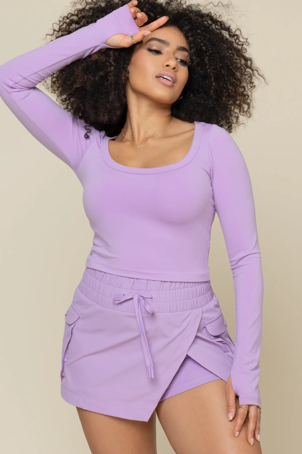 Your Favorite Reversible Long Sleeve Top (Cropped) - Mystic Purple sold by POPFLEX product image thumbnail 2