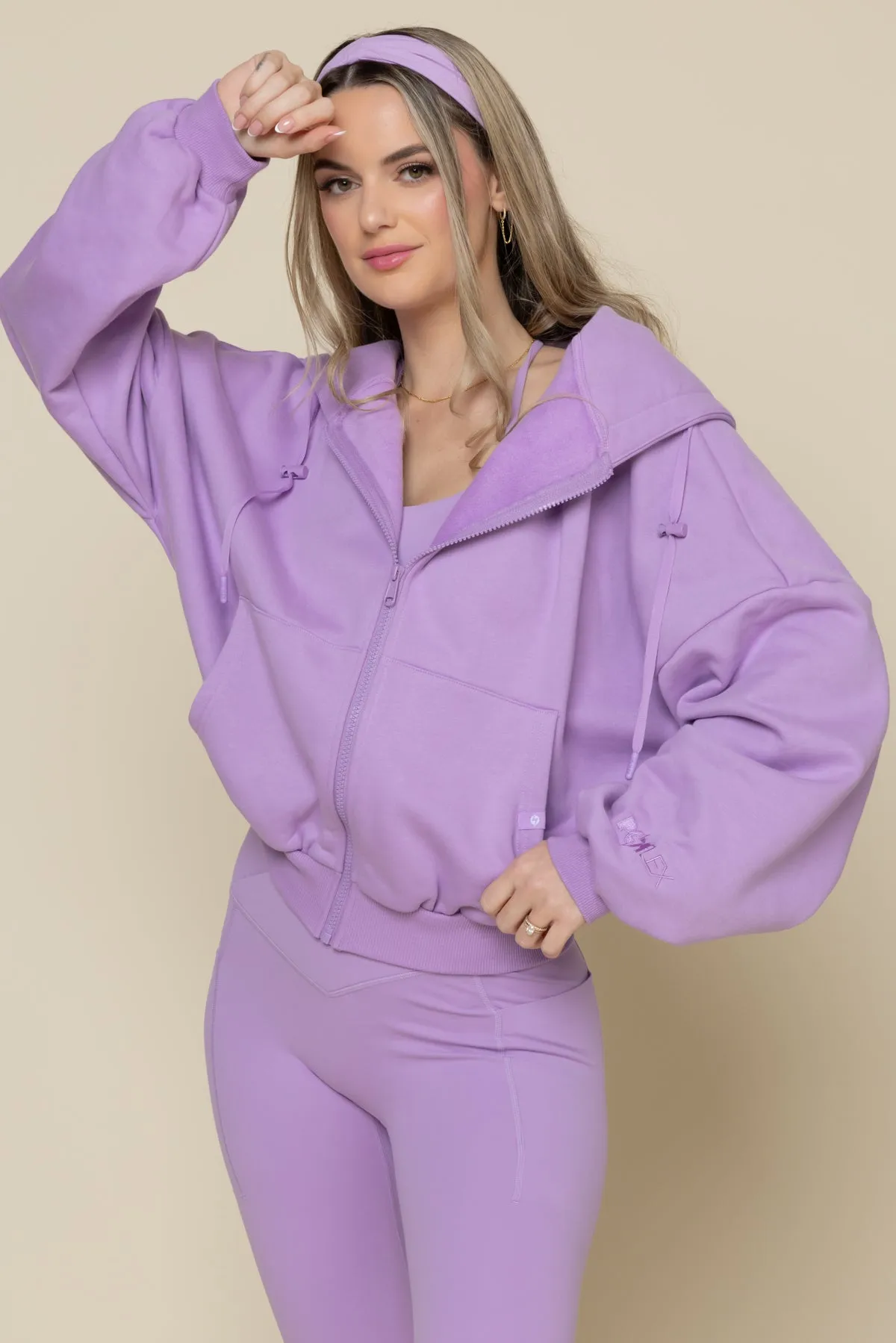 Zip Cloud Hoodie - Mystic Purple sold by POPFLEX product image thumbnail 5