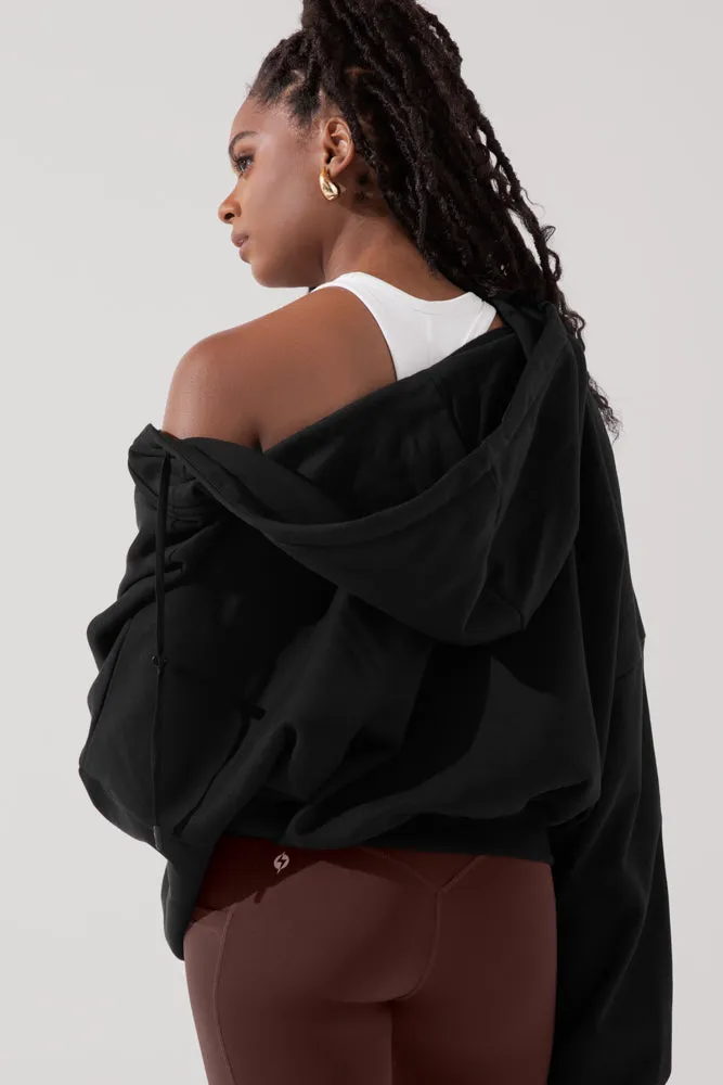Zip Cloud Hoodie - Black sold by POPFLEX product image thumbnail 5