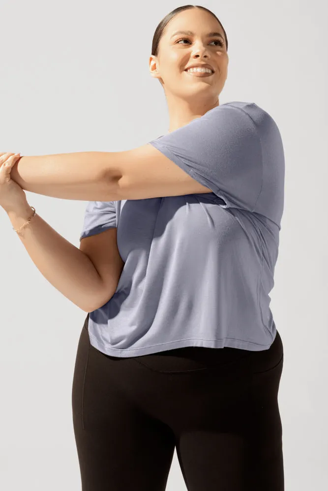 The Perfect Tee - Dusty Blue sold by POPFLEX