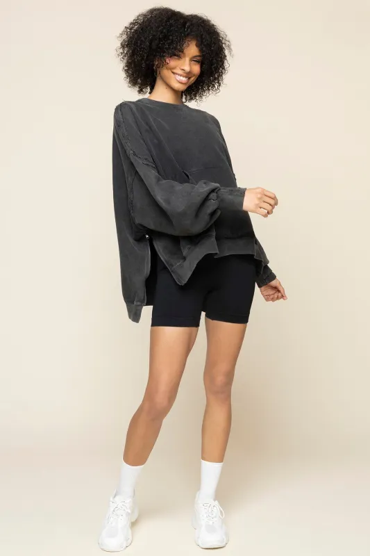 Boxy Crewneck - Vintage Black sold by POPFLEX