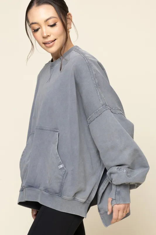Boxy Crewneck - Vintage Grey sold by POPFLEX