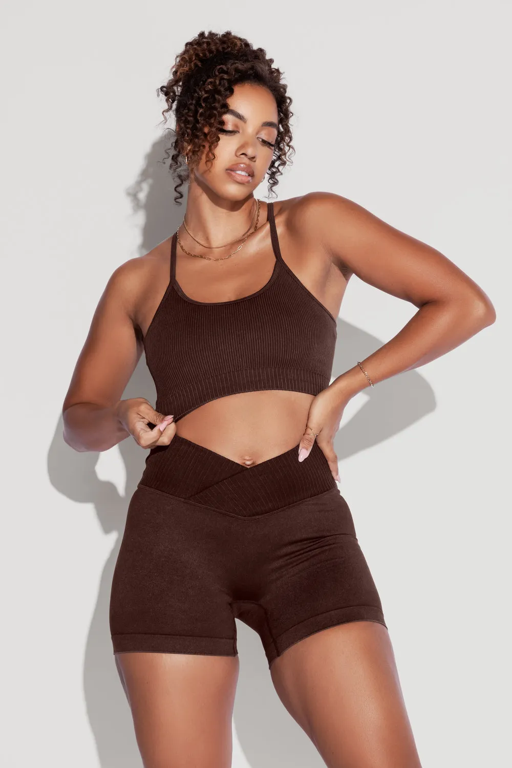 What's the Scoop Seamless Bra - French Roast sold by POPFLEX