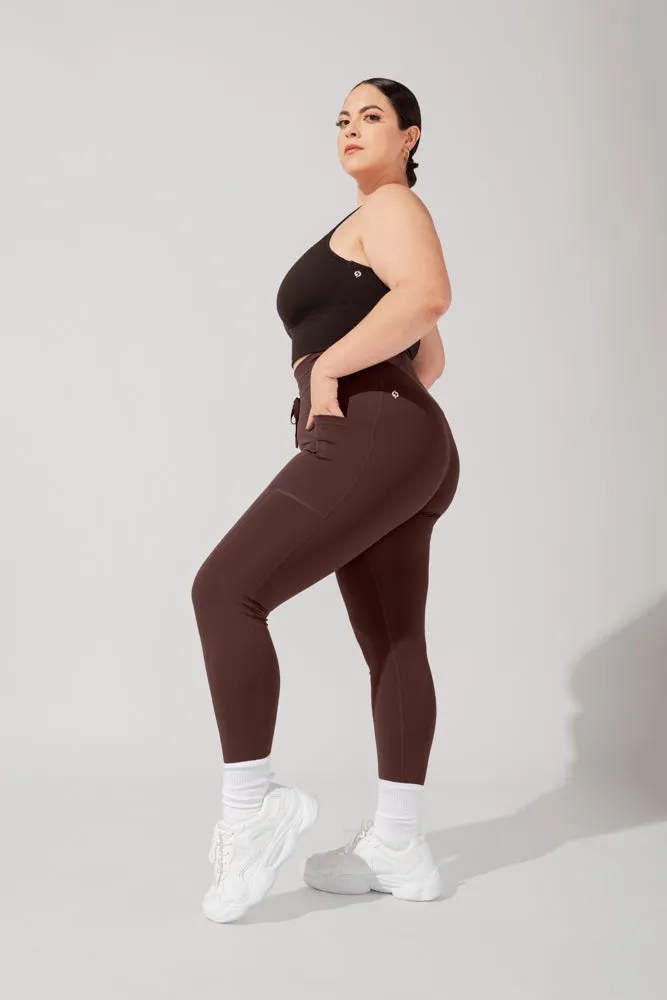 Cargo Leggings with Pockets (Pet Hair Resistant) - French Roast sold by POPFLEX product image thumbnail 3