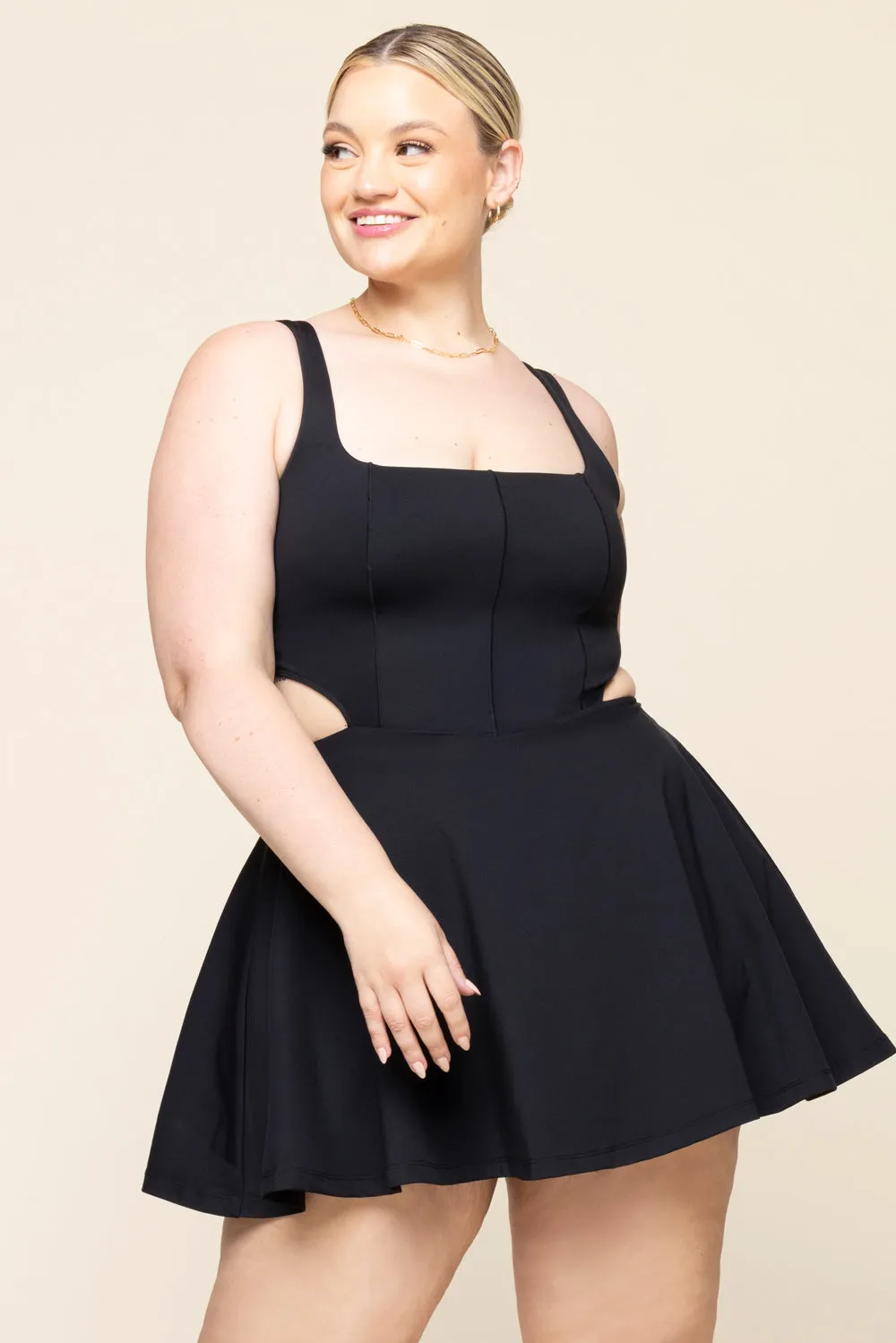 Cut It Out Dress - Black sold by POPFLEX