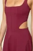 Cut It Out Dress - Crimson sold by POPFLEX