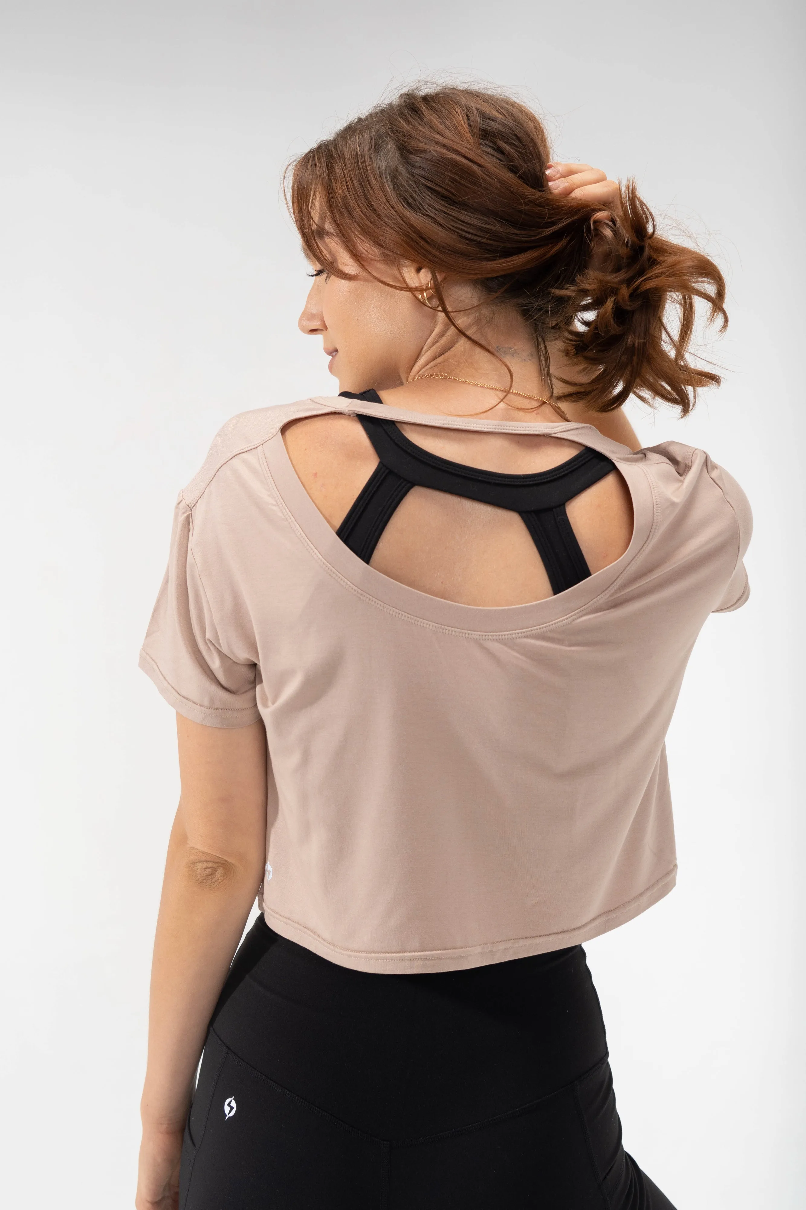 Explore Tee - Taupe sold by POPFLEX product image thumbnail 3