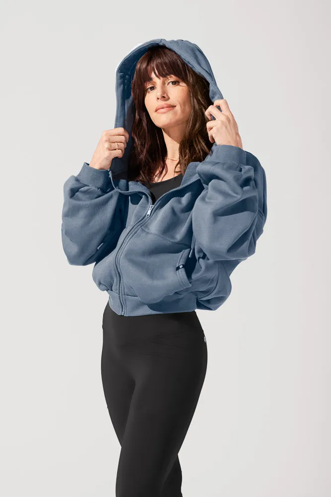 Zip Cloud Hoodie - Denim Blue sold by POPFLEX product image thumbnail 2