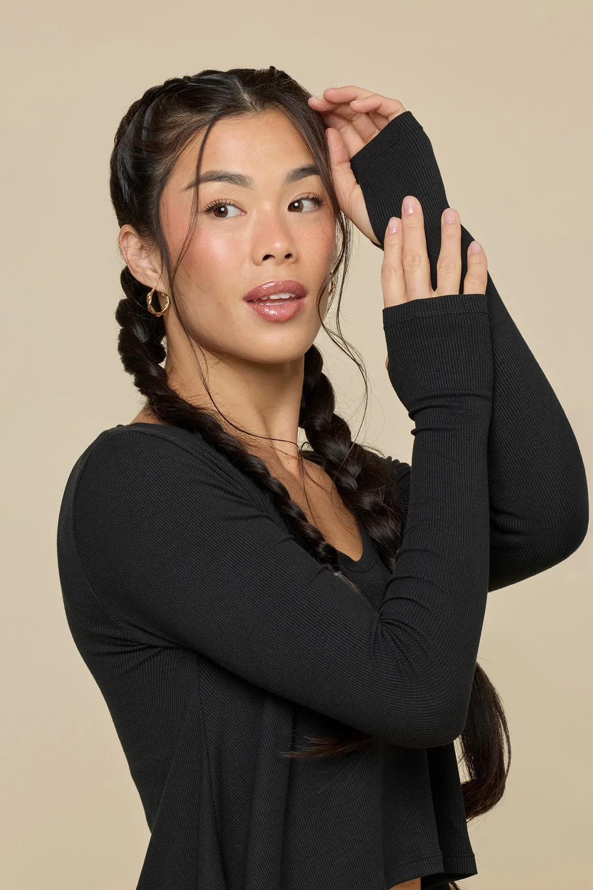 Go With The Flow Long Sleeve Top - Black sold by POPFLEX product image thumbnail 5