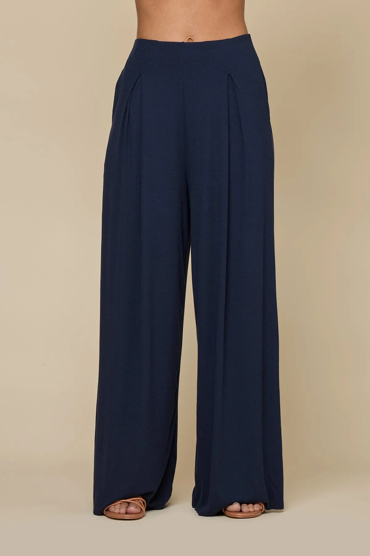 Go with the Flow Wide Leg Pant - Cosmic Navy sold by POPFLEX product image thumbnail 3