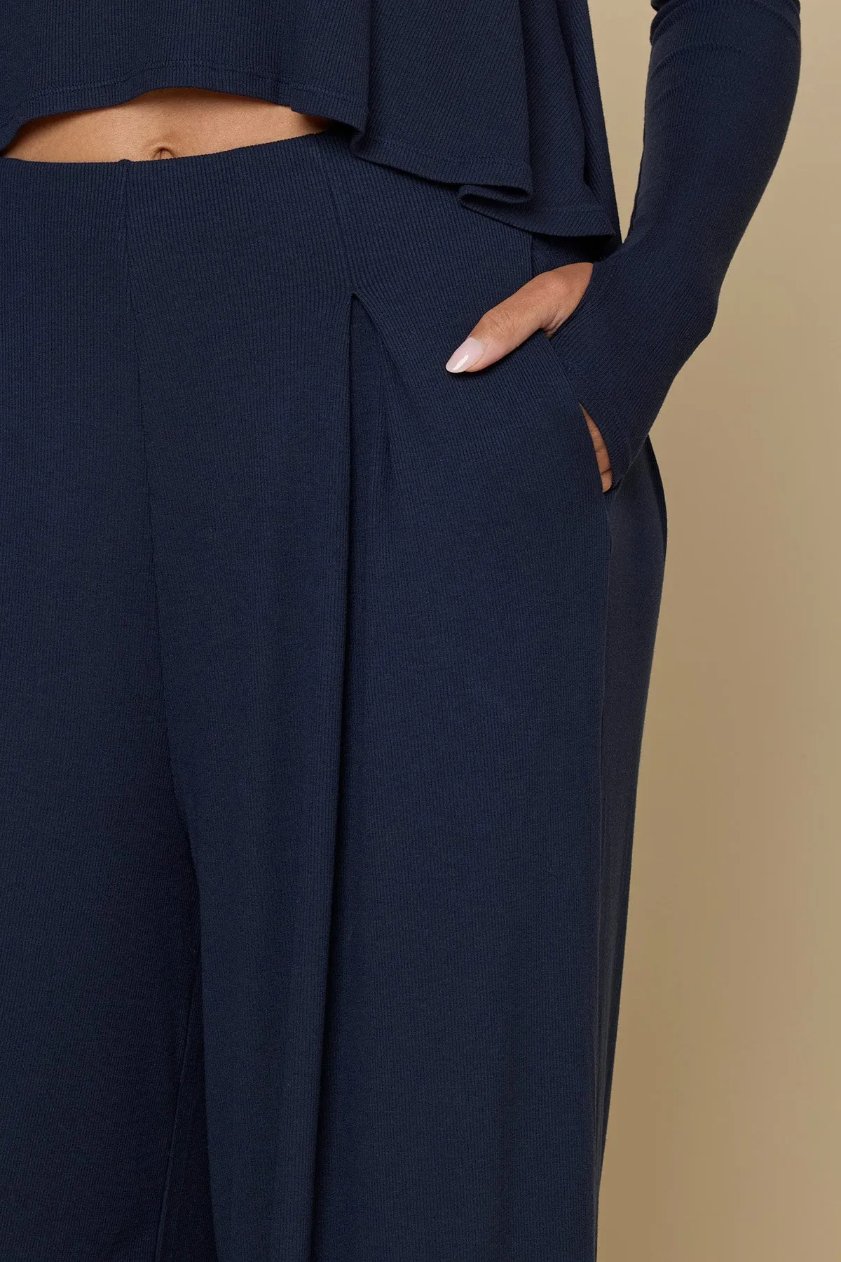 Go with the Flow Wide Leg Pant - Cosmic Navy sold by POPFLEX product image thumbnail 4