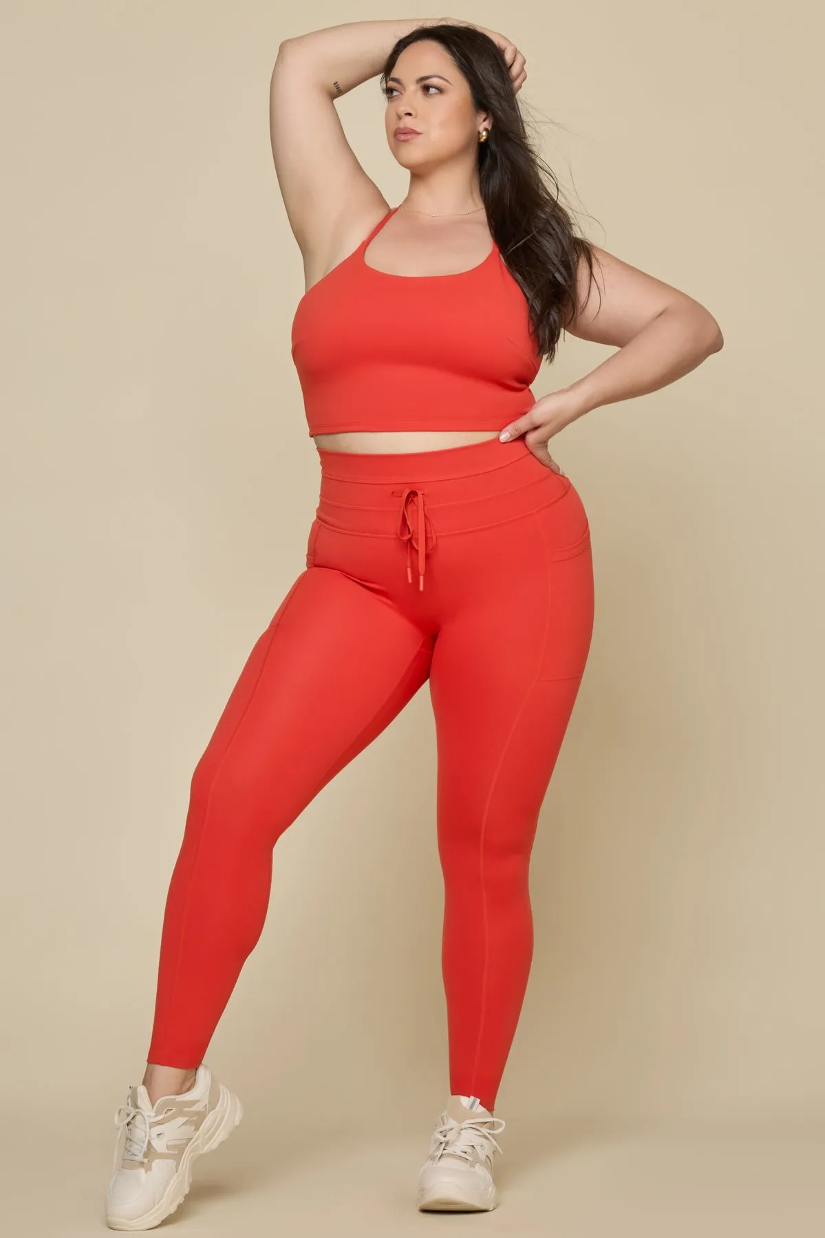Cargo Legging with Pockets - Cayenne sold by POPFLEX product image thumbnail 2