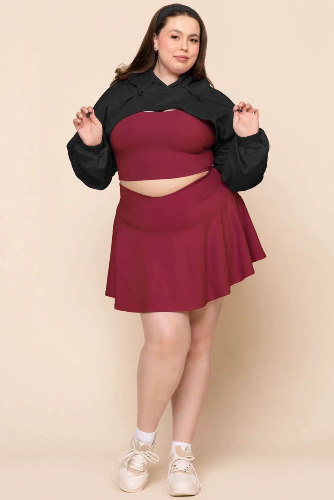 Crisscross Hourglass® Twirl Skort - Sangria sold by POPFLEX product image thumbnail 2