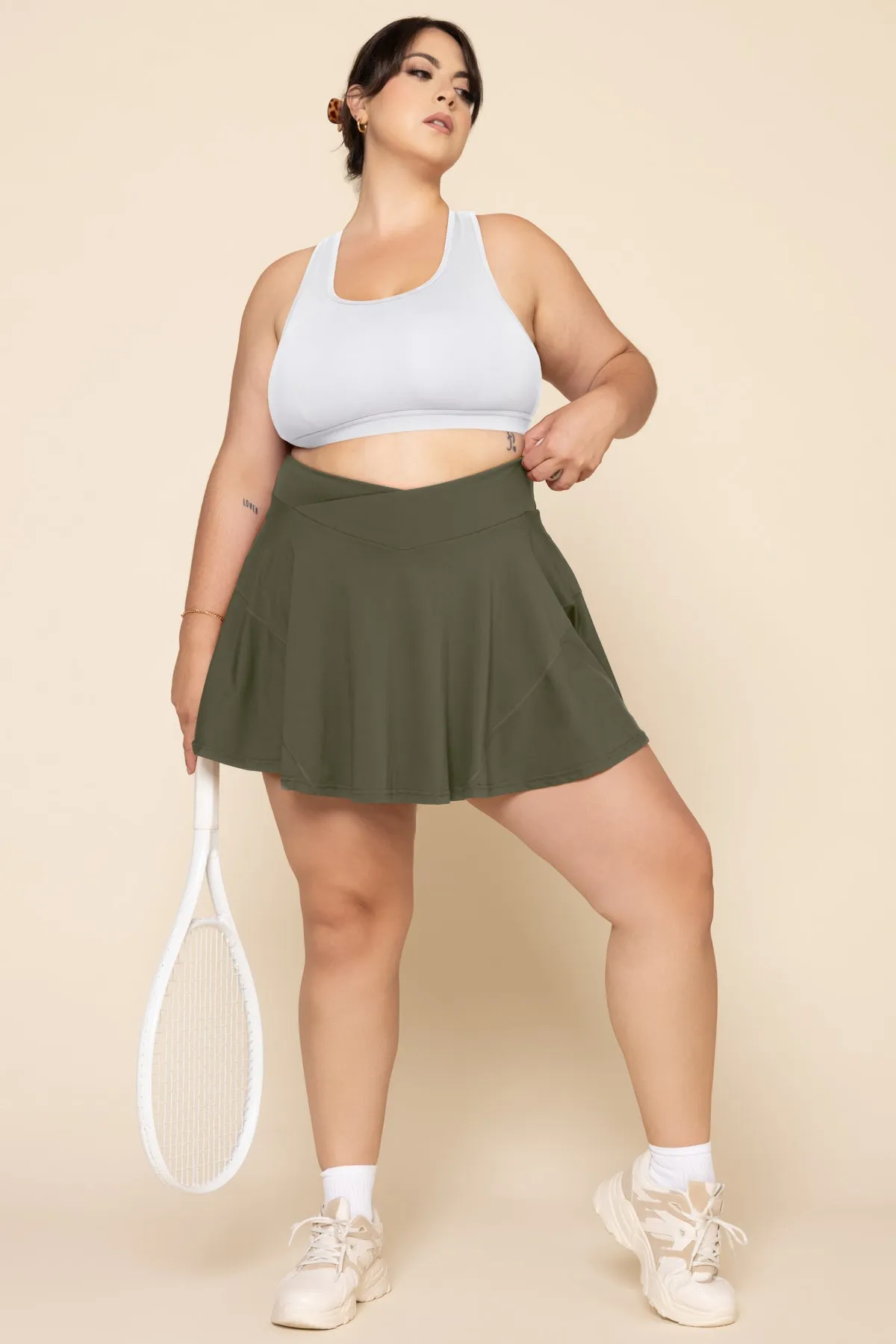 Crisscross Hourglass® Twirl Skort - Ivy sold by POPFLEX product image thumbnail 2