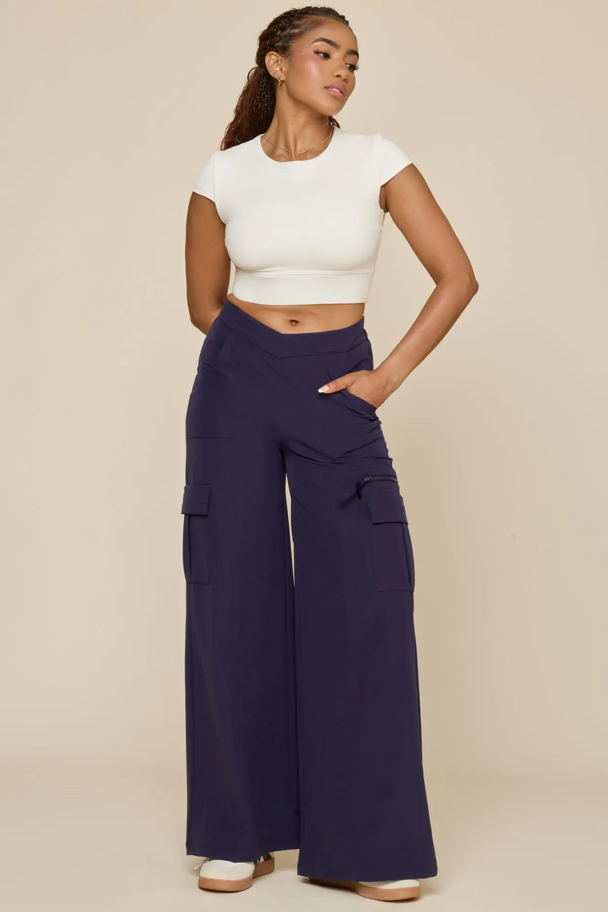 Y2K Cargo Pant - French Navy sold by POPFLEX