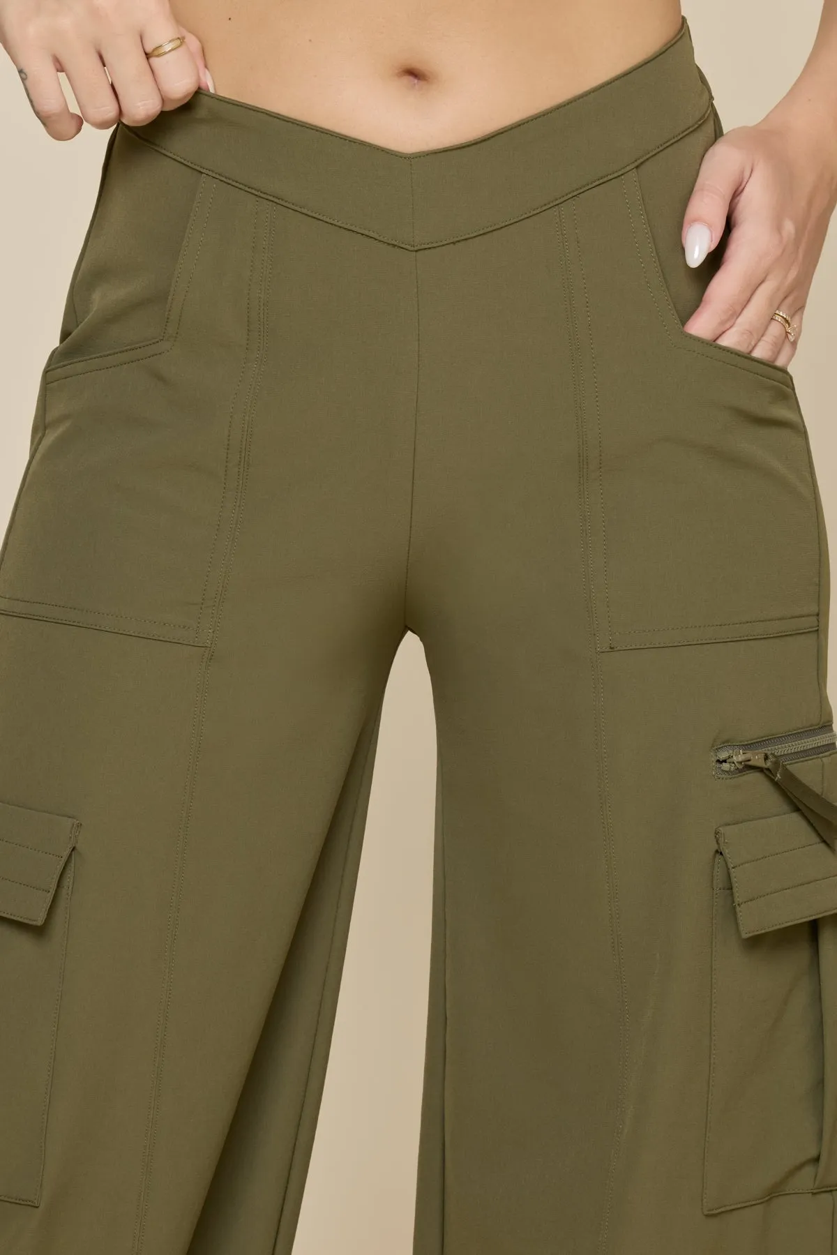 Y2K Cargo Pant - Dark Olive sold by POPFLEX product image thumbnail 2