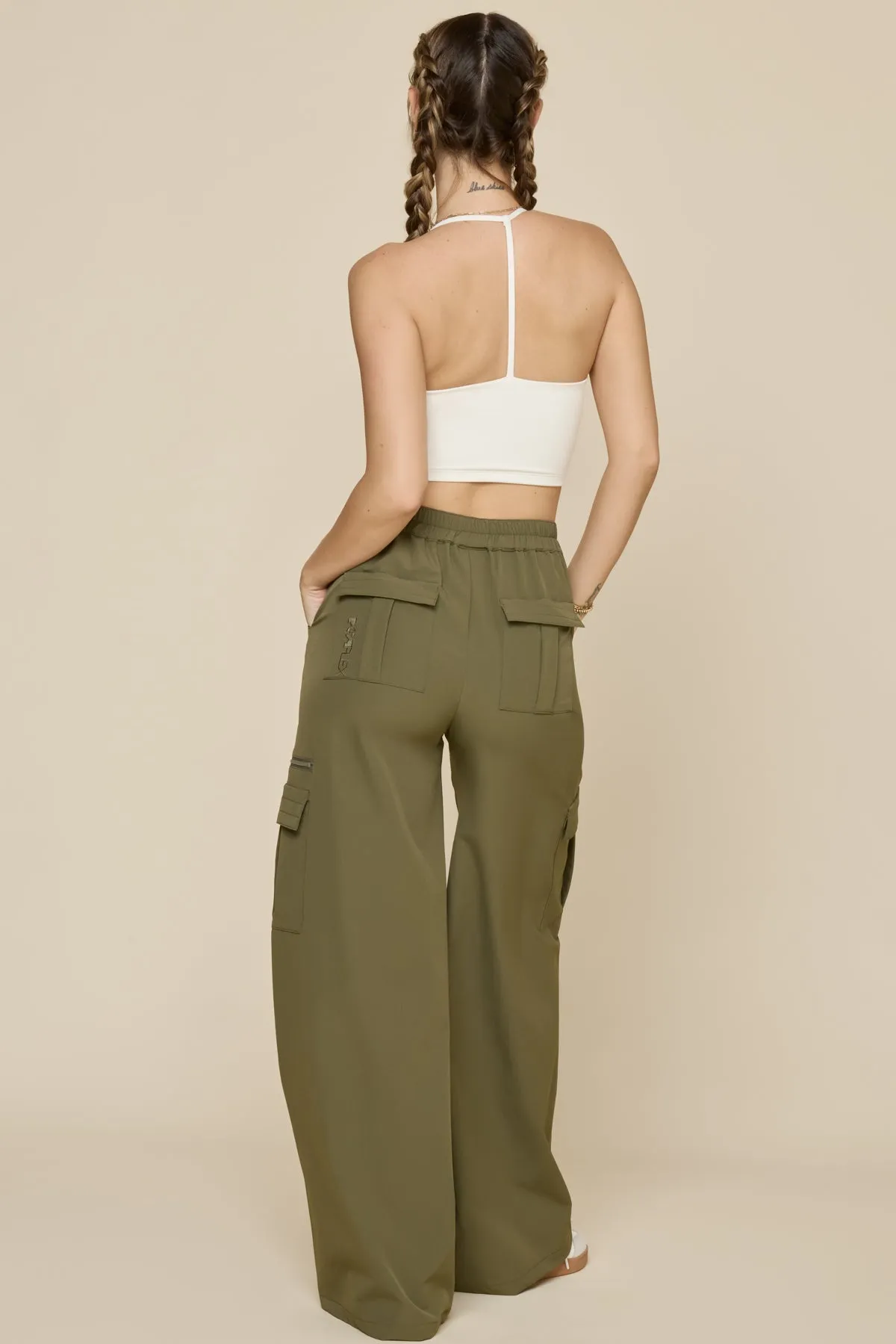 Y2K Cargo Pant - Dark Olive sold by POPFLEX product image thumbnail 4